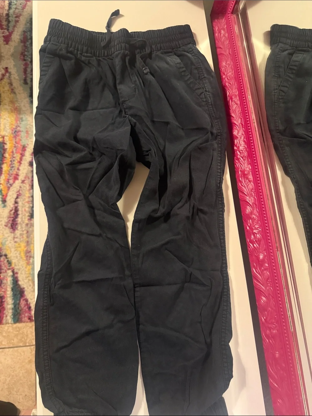 GAP girls Black Elastic Waist Jogger Pants